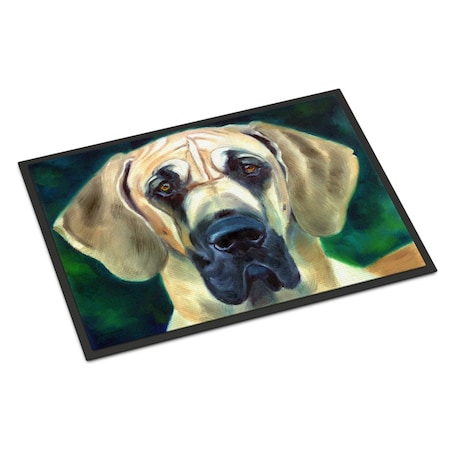 Carolines Treasures 18 x 27 in. Great Dane Lookin at you Indoor or Outdoor Mat 7444MAT